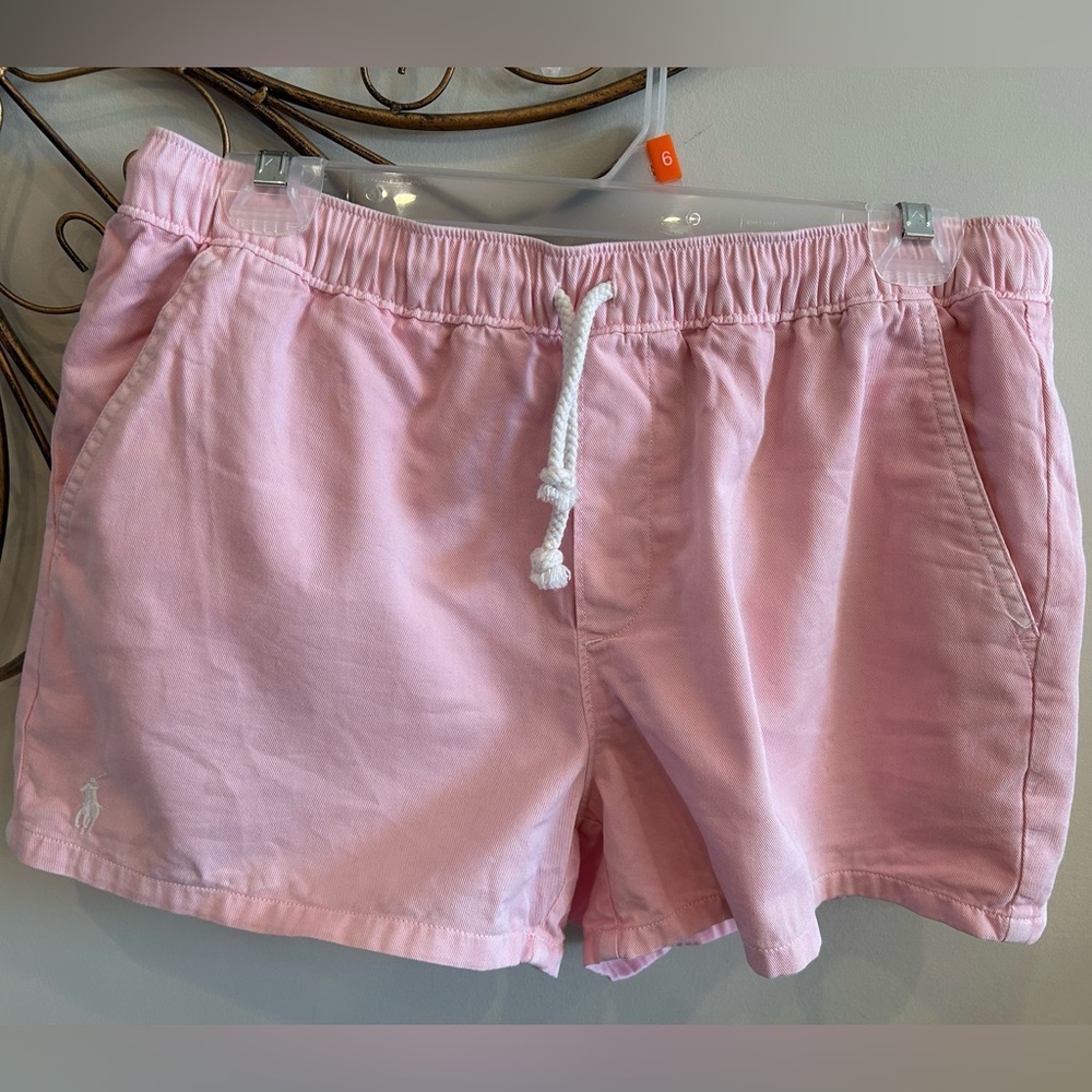 Polo by Ralph Lauren Pink 100% Cotton Shorts Elastic Waist and Drawstring